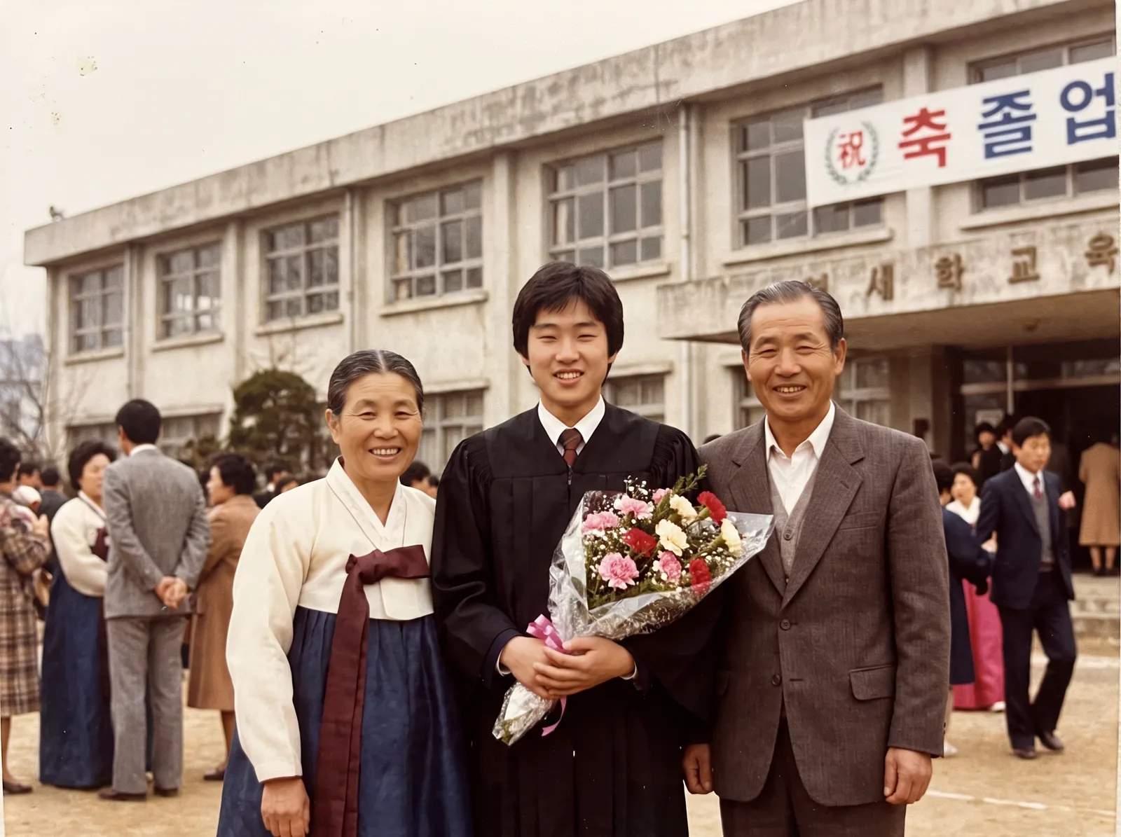 졸업식 기념사진 (예시)